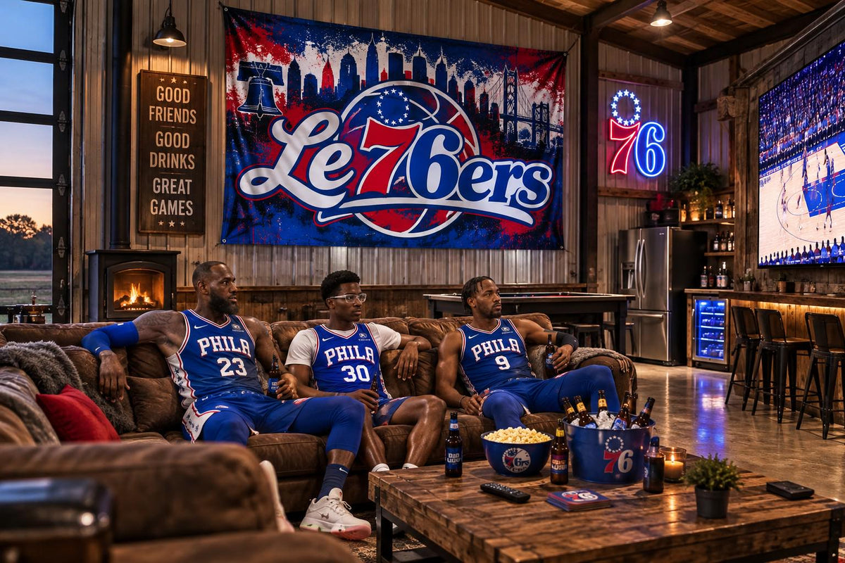 Le 76ers Philadelphia Basketball Flag, Philly Sports Flag, 76ers Mancave Decor, James 23 Philly Flag, Basketball Fan Gift
