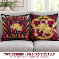 Western Panthers Panther Pride and Gold Glow pillow covers in maroon and gold, sold individually without inserts